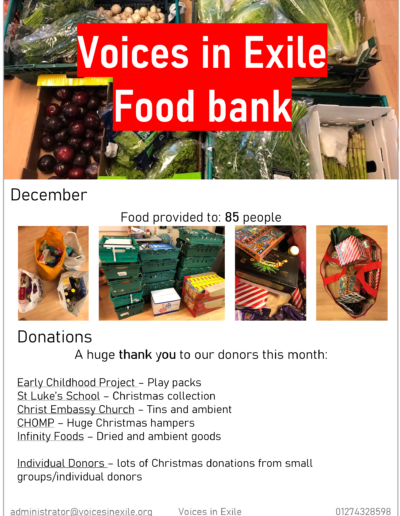 December food bank flyer