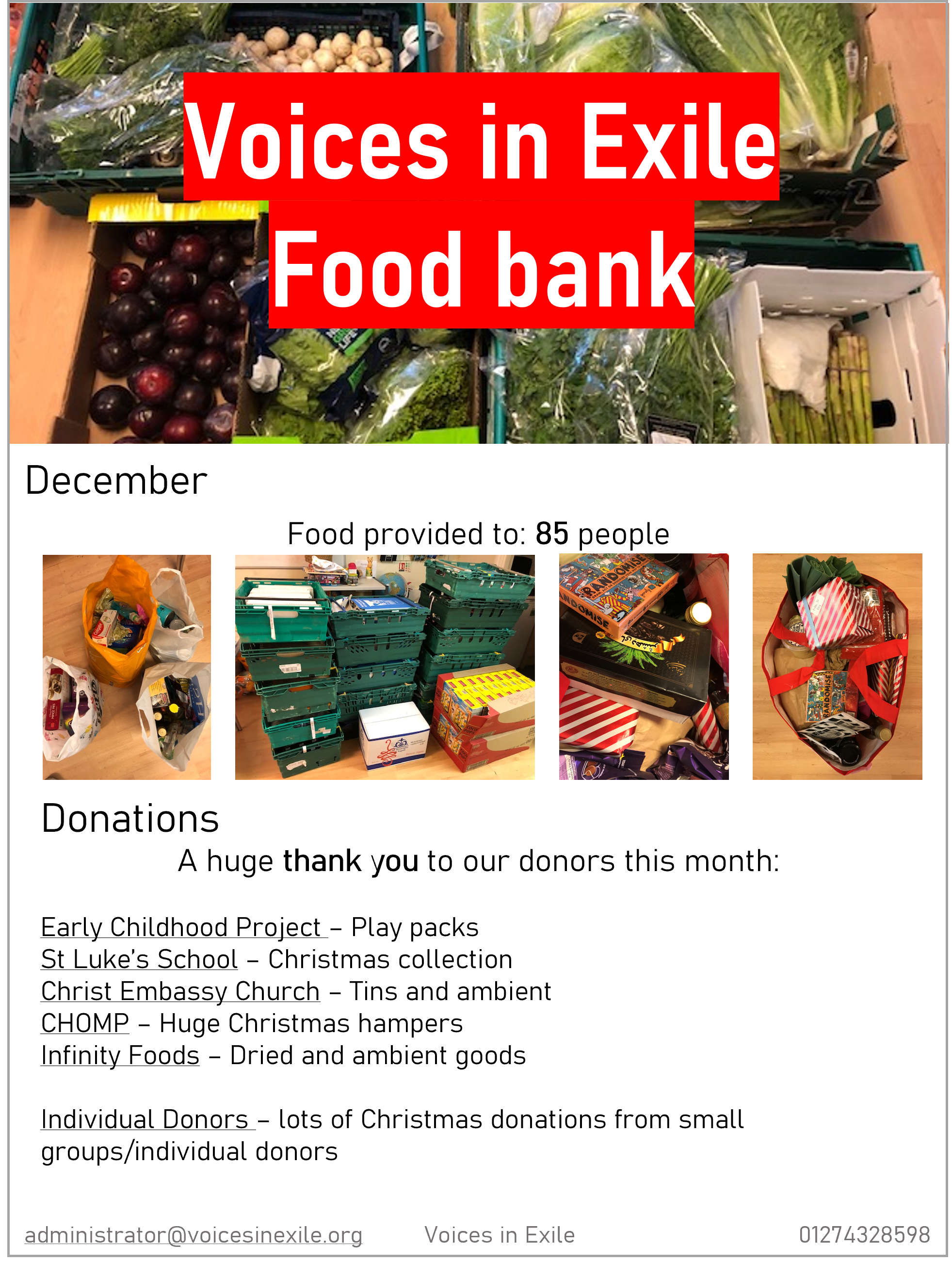 December food bank flyer